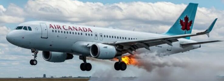 Air Canada Flight Escapes Disaster as Landing Gear Catches Fire!