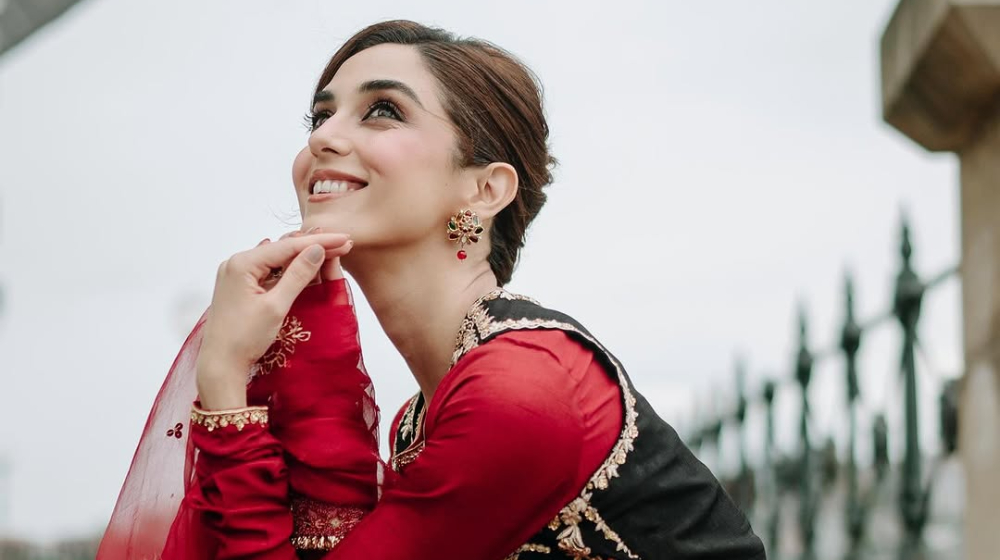 Maya Ali Stuns in Sydney with Her Gorgeous Red Pishwas!